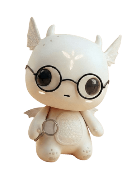 ExamLens mascot — a cute dragon with glasses and magnifying glass